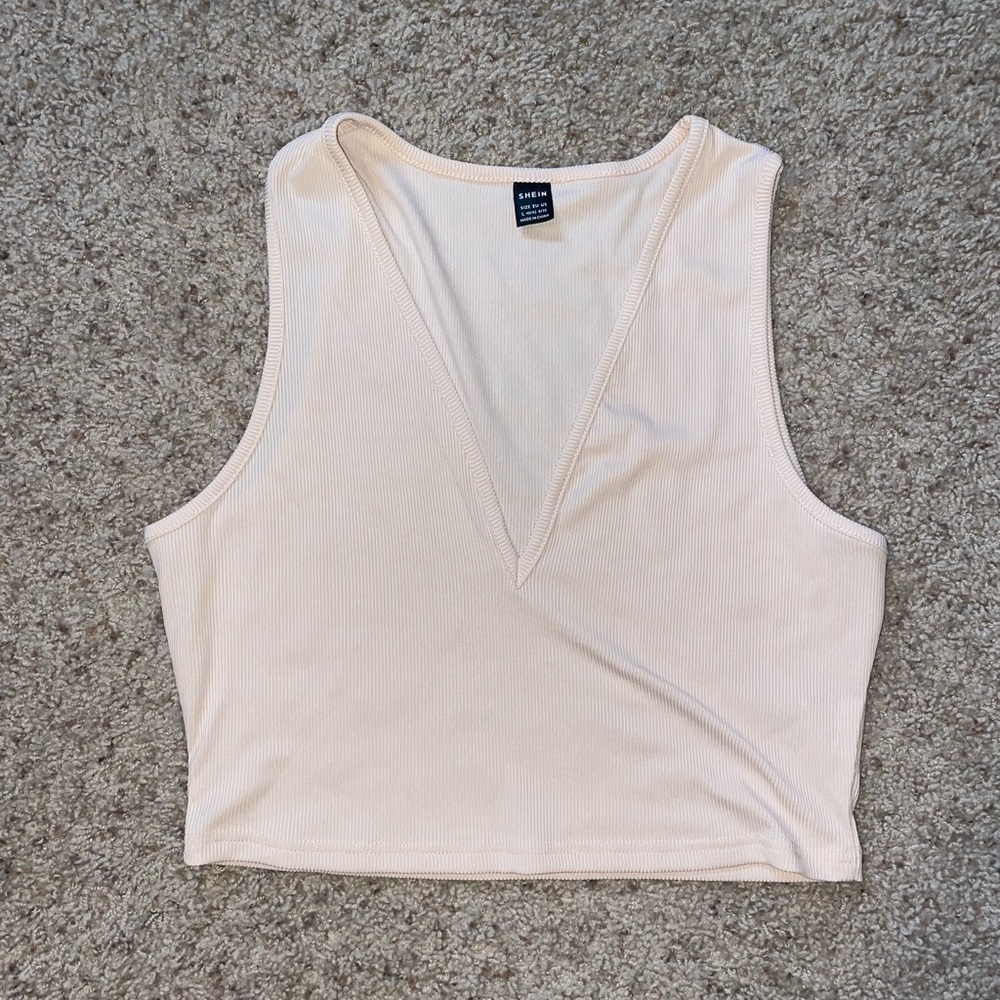 Shein V-neck cropped tank top